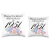 72 Birthday Making the world a better place since 1951 Throw Pillow view 3