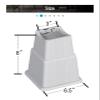 ZTON Adjustable Bed Furniture Risers Elevation in Heights 3", 5" or 8" Heavy Duty Risers for Both Posts and Wheels of Furniture Sofa Bed Couch Chair Table,Support up to 3000 lbs. (12 Pack, Grey) view 2