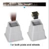 ZTON Adjustable Bed Furniture Risers Elevation in Heights 3", 5" or 8" Heavy Duty Risers for Both Posts and Wheels of Furniture Sofa Bed Couch Chair Table,Support up to 3000 lbs. (12 Pack, Grey) view 4