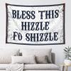 gaeruite Things for Boys Room Bless This Hizzle Fo Shizzle Tapestry Bedroom Door Decorations Wall Hanging (Size : 75X100CM) view 1