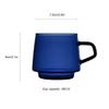 Latte Coffeemug Blue Coffee Cup Glass Mug Heat-resistant Transparent Drinking Cup Suitable for Scenes Home Kitchen Holiday Gifts (10oz-300ml) Coffee Mug Set (Color : A) view 2