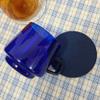 Latte Coffeemug Blue Coffee Cup Glass Mug Heat-resistant Transparent Drinking Cup Suitable for Scenes Home Kitchen Holiday Gifts (10oz-300ml) Coffee Mug Set (Color : A) view 3
