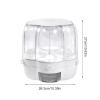 360 Rotatable Cereal Dispenser, One-Click Rice Output, Visible Round Multigrain Tank Cup Dry Rice Container Food Dispenser Sealed Grains Cans Grain Storage Tank for Storage Small Beans(Style 6) view 2