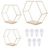 DOITOOL 3pcs Iron Hexagon Wall Shelves Decorative Wall-Mounted Storage Rack Decor for Plants Books Collectibles Stylish Space-Saving Organizer view 1