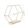 DOITOOL 3pcs Iron Hexagon Wall Shelves Decorative Wall-Mounted Storage Rack Decor for Plants Books Collectibles Stylish Space-Saving Organizer view 2