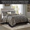 Madison Park Aubrey Reversible Quilted Bedspread Set, Solid Reverse Summer Breathable, Lightweight All Season Bedding Layer, Matching Shams, Bedspread Queen(102"x118"), Black 5 Piece view 2