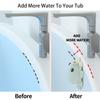 Bathroom Bathtub Overflow Drain Cover- Silicone Bath Tub Drain Cover, Tub Overflow Drain Stopper with Suction Cups, Adds Inches of Water for Deeper Bath, Cute Bathroom Accessories, Ivory view 3