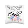 82 Birthday Making the world a better place since 1942 Throw Pillow view 1