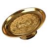 Cabilock Pedestal Bowl Tribute Fruit Plate for Buddhist Golden Lotus Design Space-saving Temple Holder Craftsmanship Offering Tray view 1