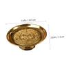 Cabilock Pedestal Bowl Tribute Fruit Plate for Buddhist Golden Lotus Design Space-saving Temple Holder Craftsmanship Offering Tray view 2