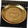 Cabilock Pedestal Bowl Tribute Fruit Plate for Buddhist Golden Lotus Design Space-saving Temple Holder Craftsmanship Offering Tray view 3