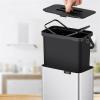 TOMYEUS Bathroom Trash Can 3L Kitchen Trash Can Wall Mounted Stainless Steel Desktop Cabinet Door Trash Storage Bucket Small with Cover Waste Bin view 4