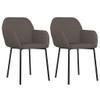 vidaXL 2 pcs Dining Chairs in Dark Gray - Velvet Upholstered, Modern Design, Foam-Filled for Ultimate Comfort, Duarable Metal and Plywood Construction view 1