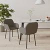 vidaXL 2 pcs Dining Chairs in Dark Gray - Velvet Upholstered, Modern Design, Foam-Filled for Ultimate Comfort, Duarable Metal and Plywood Construction view 2