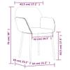vidaXL 2 pcs Dining Chairs in Dark Gray - Velvet Upholstered, Modern Design, Foam-Filled for Ultimate Comfort, Duarable Metal and Plywood Construction view 3