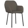 vidaXL 2 pcs Dining Chairs in Dark Gray - Velvet Upholstered, Modern Design, Foam-Filled for Ultimate Comfort, Duarable Metal and Plywood Construction view 4