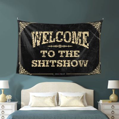 Tapestry for Bedroom Aesthetic Welcome to The Shitshow Tapestry Small Tapestry Tapestry Wall Art ( Size : 100X150CM )