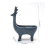 BOOMLATU Creative Resin Deer Statues Jewelry Tray Key Tray Organizer for Entryway,Table, Home,Bar and Office (Blue) view 2
