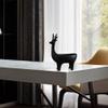 BOOMLATU Creative Resin Deer Statues Jewelry Tray Key Tray Organizer for Entryway,Table, Home,Bar and Office (Black) view 4