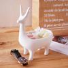 BOOMLATU Creative Resin Deer Statues Jewelry Tray Key Tray Organizer for Entryway,Table, Home,Bar and Office (White) view 2