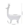 BOOMLATU Creative Resin Deer Statues Jewelry Tray Key Tray Organizer for Entryway,Table, Home,Bar and Office (White) view 4