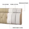 Bed Pillow Large Headboard Cushion Back Support Body Lumbar Backrest Reading Bolster King Size Wedge Decorative Pillow with Removable Cover,C,with headboard 39.3"/100cm view 4
