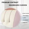 Headboard Wedge Pillow Rectangle Bolster Pillows for Daybed Bunk Bed Cushion Large Support Backrest Bed Rest Reading Pillow Lumbar Positioning Upholstered,A,No headboard 47.2"/120cm view 3