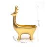BOOMLATU Creative Resin Deer Statues Jewelry Tray Key Tray Organizer for Entryway,Table, Home,Bar and Office (Gold) view 2