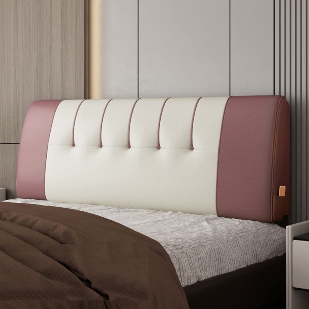 Headboard Wedge Pillow Rectangle Bolster Pillows for Daybed Bunk Bed Cushion Large Support Backrest Bed Rest Reading Pillow Lumbar Positioning Upholstered,C,with headboard 74.8"/190cm