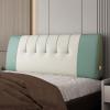Leather Headboard Backrest Reading Pillow Large Back Support Pillow for Sitting Up in Bed Rest Wedge Pillow with Removable Upholstered Cover,C,with headboard 74.8"/190cm view 1