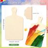 36 Pcs Wooden Mini Cutting Board with Handle Unfinished Wood Craft Mini Charcuterie Boards Paddle Blank Small Chopping Plank for DIY Kitchen Cooking Vegetables Decor(9.4 x 5.1 Inch) view 2