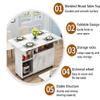 NIUYAO Folding Dining Table, Versatile Rectangular Drop Leaf Table with 4 Wheels 5 Storage Racks Space Saving for Dining Room Kitchen Leisure Coffee Table -White 51" L x 27.5" W x 29.5" H view 4