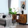 Giantex Storage Cabinet Buffet Sideboard with Doors, Pull-Out Drawer, Freestanding Floor Cabinet, Cupboard for Living Room, Entryway, Dining Room, Bar (Rustic Brown) view 2