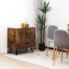 Giantex Storage Cabinet Buffet Sideboard with Doors, Pull-Out Drawer, Freestanding Floor Cabinet, Cupboard for Living Room, Entryway, Dining Room, Bar (Rustic Brown) view 4