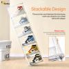 Amllas 8 Pack Shoe Boxes Clear Plastic Stackable, Large Shoe Storage Organizer with Lids,Drop Side Shoe Containers for Entryway,Sneaker Storage Fit up to US Size 13 (13x 10.6x 8.3) view 4