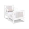 CKLMMC Vintage Toddler Bed with Reversible Headboard and Footboard Panel, The Perfect Transition Bed with Two Side Safety Rails,JPMA Certified (White#T^) view 4