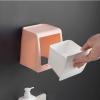 TOMYEUS Bathroom Trash Can Kitchen Wall Mounted Trash Can Creative Punch-Free Litter Case Bathroom Multifunctional Garbage Storage Box Waste Bin (Color : A) view 3