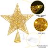 DULEFUN 11.8 Inch LED Star Tree Topper - Gold Metal Ornament with 20 Lights for Christmas Tree Decoration New Year Holiday Decor view 4