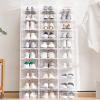 20pcs Shoe Storage Box Foldable Storage Plastic Clear Home Organizer Stackable Shoe Organizer Boxes, Clear Plastic Shoe Organizer for Closet, Easy Assembly Space Saving Foldable Shoe Holder Containers Bins view 1