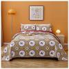 100% Cotton Bohemian Quilt Set Queen Size Vintage Elephant Pattern Bedding Luxury Flower Quilt Lightweight Reversible Bedspread Coverlets All Season Bed Set,1Quilt 2 Pillow Shams view 1