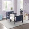 CKLMMC Vintage Toddler Bed with Reversible Headboard and Footboard Panel, The Perfect Transition Bed with Two Side Safety Rails,JPMA Certified (Blue#T^) view 2