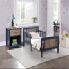 CKLMMC Vintage Toddler Bed with Reversible Headboard and Footboard Panel, The Perfect Transition Bed with Two Side Safety Rails,JPMA Certified (Blue#T^) view 3