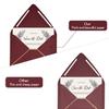 A6 Luxury Burgundy Invitation 4x6 Envelopes - 50 Pack, Self Seal, For 4x6 Cards| Perfect for Weddings, Invitations, Photos, Graduation, Baby Shower| 6.5 x 4.75 Inches view 4
