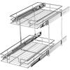 LOVMOR 2 Tier Individual Pull Out Cabinet Organizer 11" W x 18" D, Slide Out Kitchen Cabinet Storage Sliding Shelves view 1