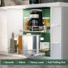 LOVMOR 2 Tier Individual Pull Out Cabinet Organizer 11" W x 18" D, Slide Out Kitchen Cabinet Storage Sliding Shelves view 2