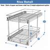 LOVMOR 2 Tier Individual Pull Out Cabinet Organizer 11" W x 18" D, Slide Out Kitchen Cabinet Storage Sliding Shelves view 3