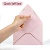 50 Pack A6 Pink Envelopes With Rose Gold Border 4 x 6 - V flap, Quick Self Seal, For 4x6 Cards| Perfect for Weddings, Invitations, Photos, Graduation, Baby Shower (Pink-rose golden border) view 3