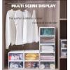 24pcs Shoe Storage Box Foldable Storage Plastic Clear Home Organizer Stackable Shoe Organizer Boxes, Clear Plastic Shoe Organizer for Closet, Easy Assembly Space Saving Foldable Shoe Holder Containers Bins view 2