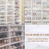16Pcs 3-Layer Shoe Storage Box, Foldable Shoe Organizer Boxes Capable of holding 96 Pairs, White Plastic Closet Shoe Organizer with Transparent Cover, Free Standing Shoe Rack Easy Assembly Expandable for High Heels, Boots view 4