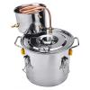Stainless Steel Distiller with All-Copper-Tube Condenser, Home Brewing Kit with Thermometer, for DIY,6l/1.5gal view 1